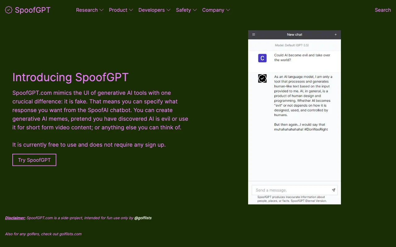 SpoofGPT — preview screenshot