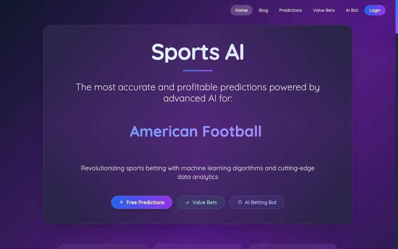 Sports AI — preview screenshot
