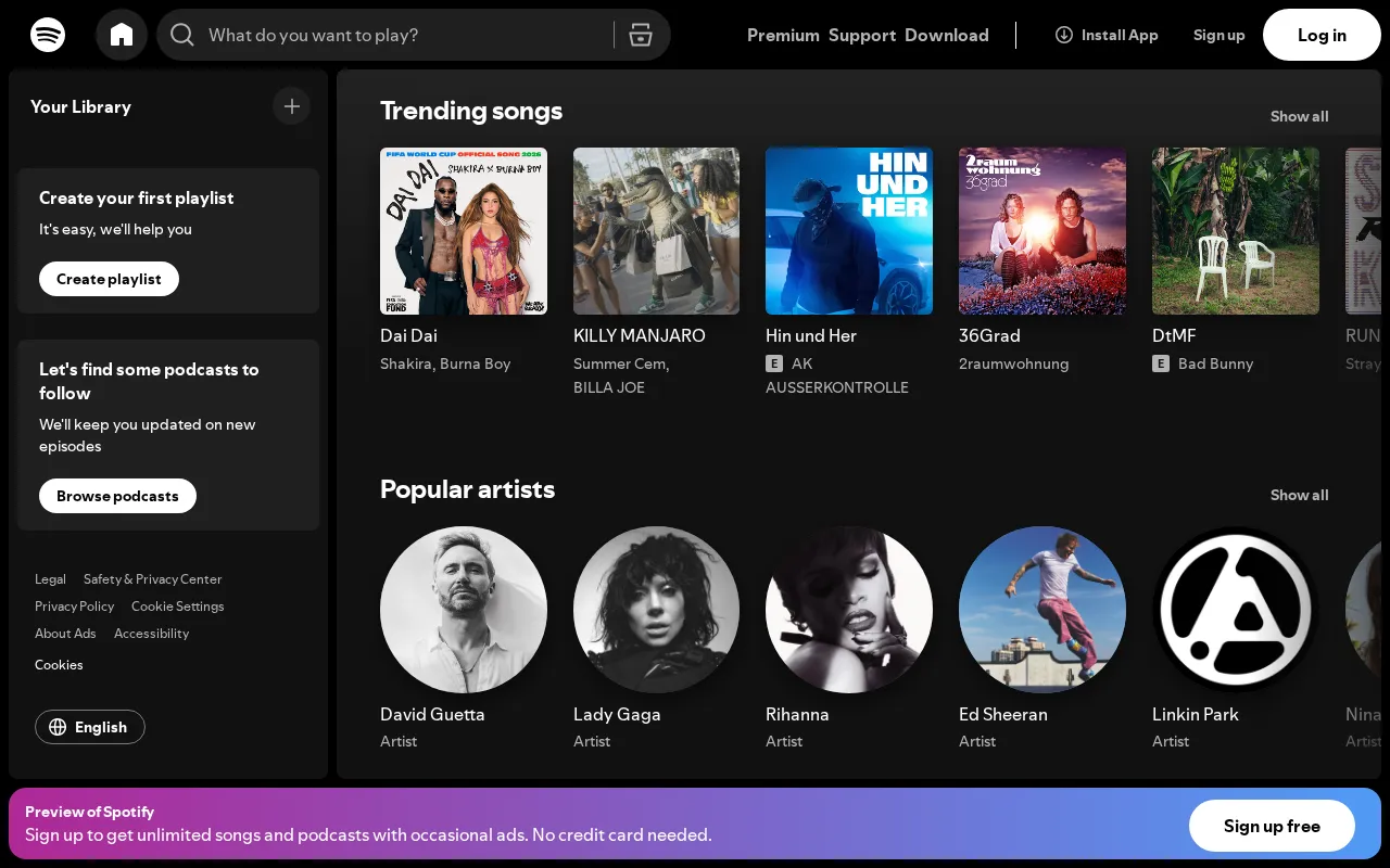Spotify — preview screenshot