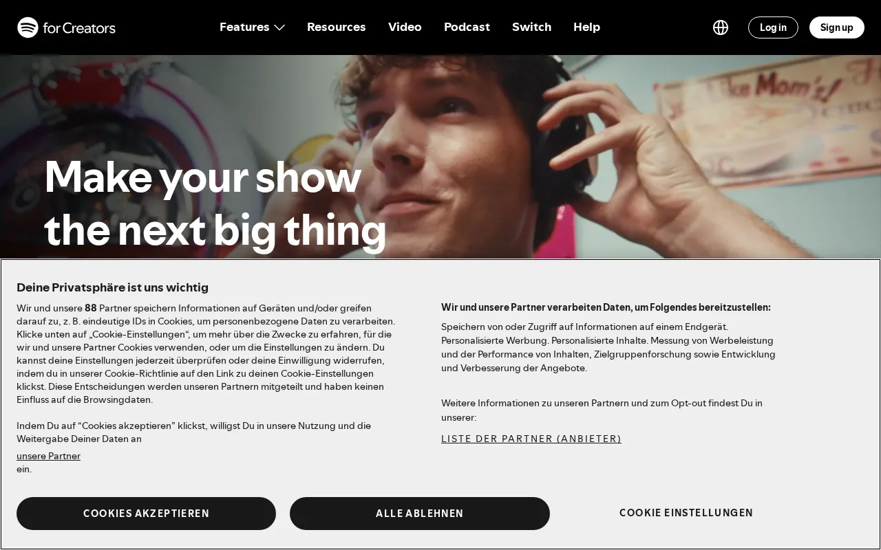 Spotify for Creators — preview screenshot