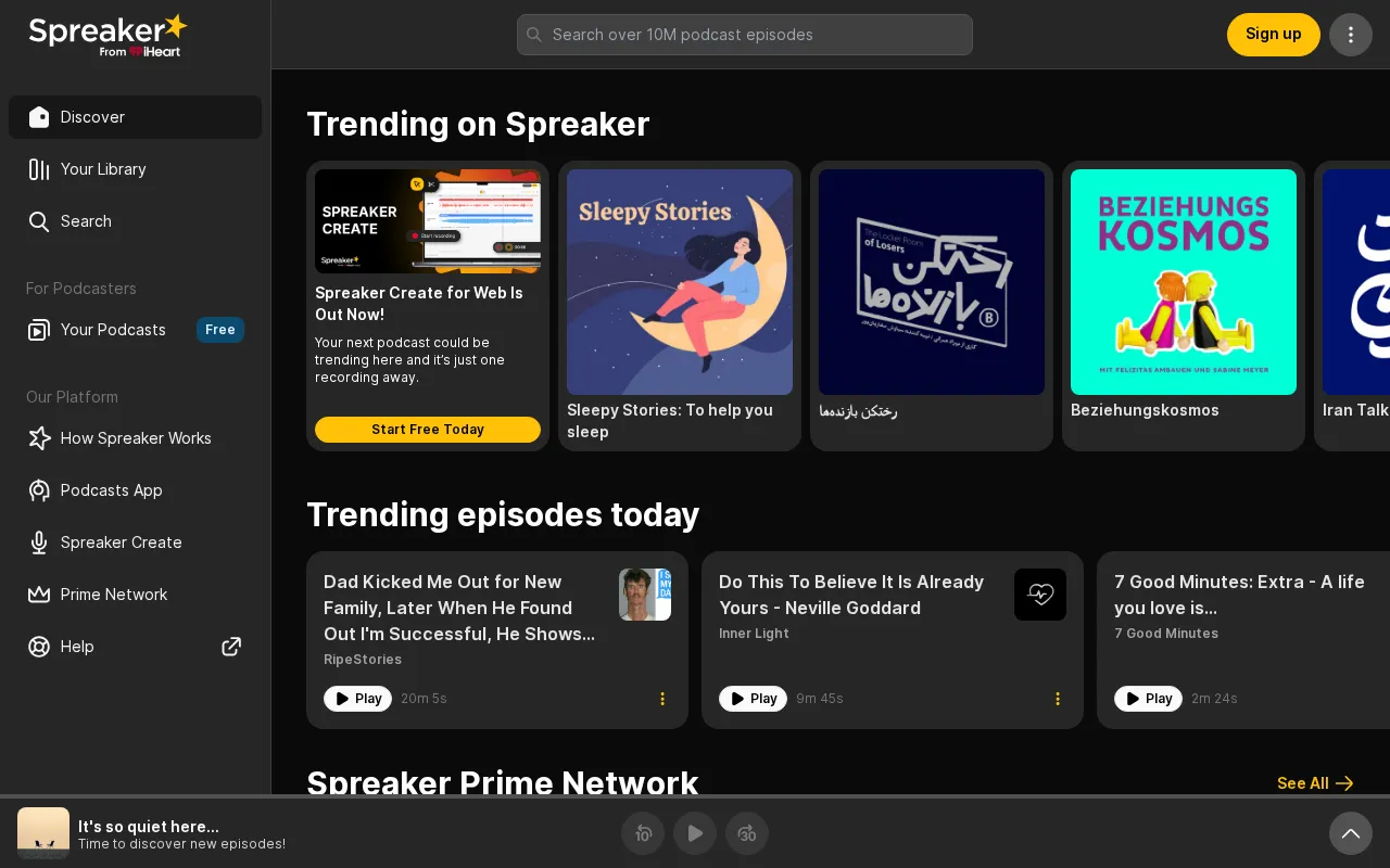 Spreaker — preview screenshot