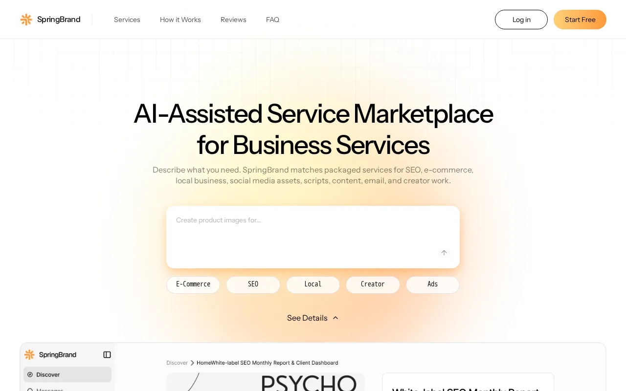 Springbrand AI — preview screenshot