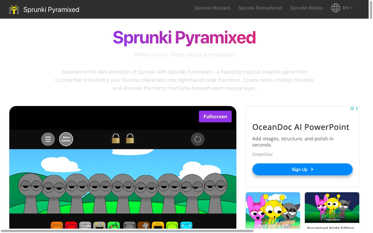 Sprunki Pyramixed — preview screenshot