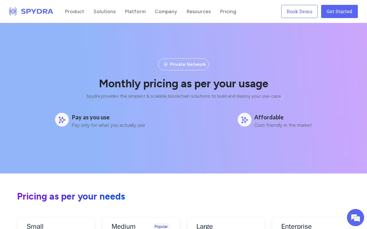 Spydra — pricing page