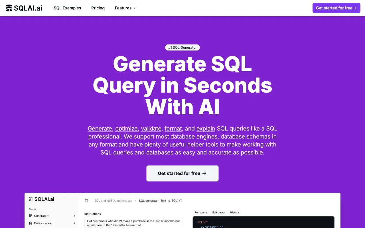 SQLAI.ai — preview screenshot