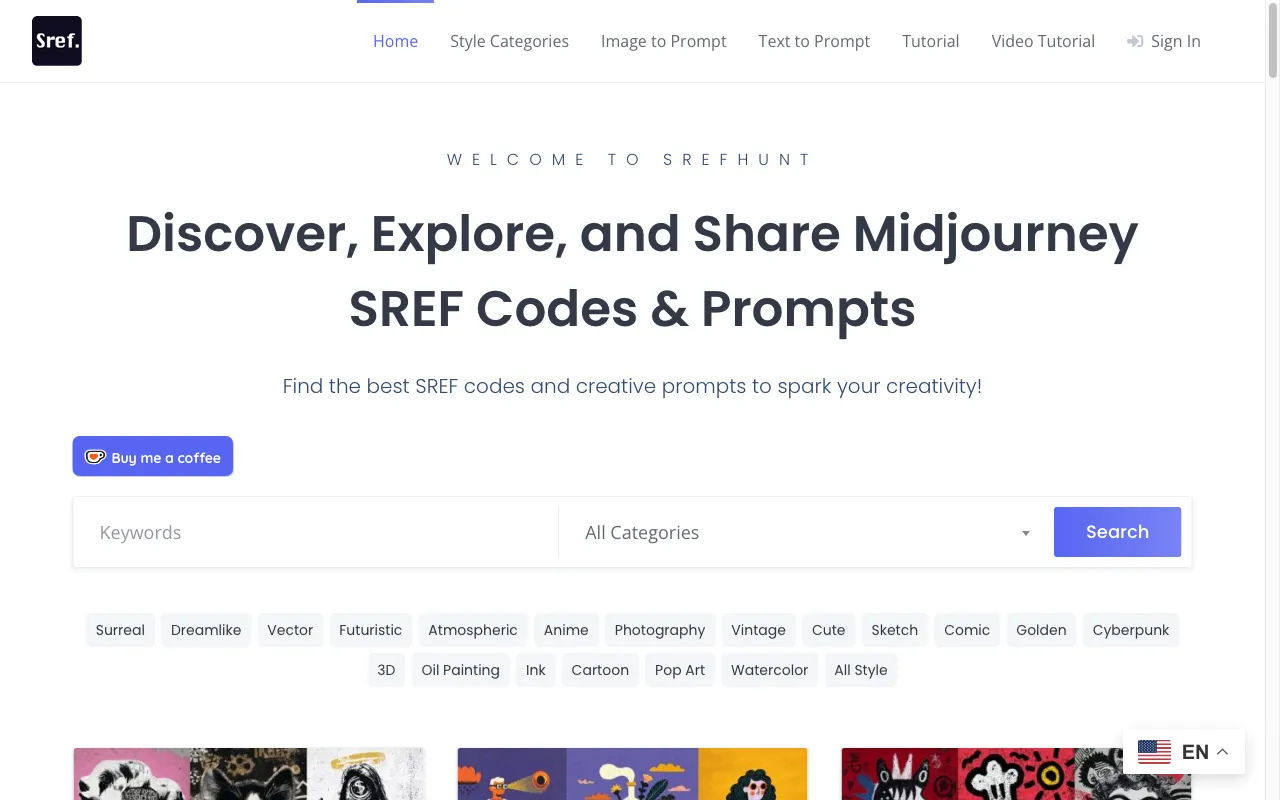 SrefHunt — preview screenshot