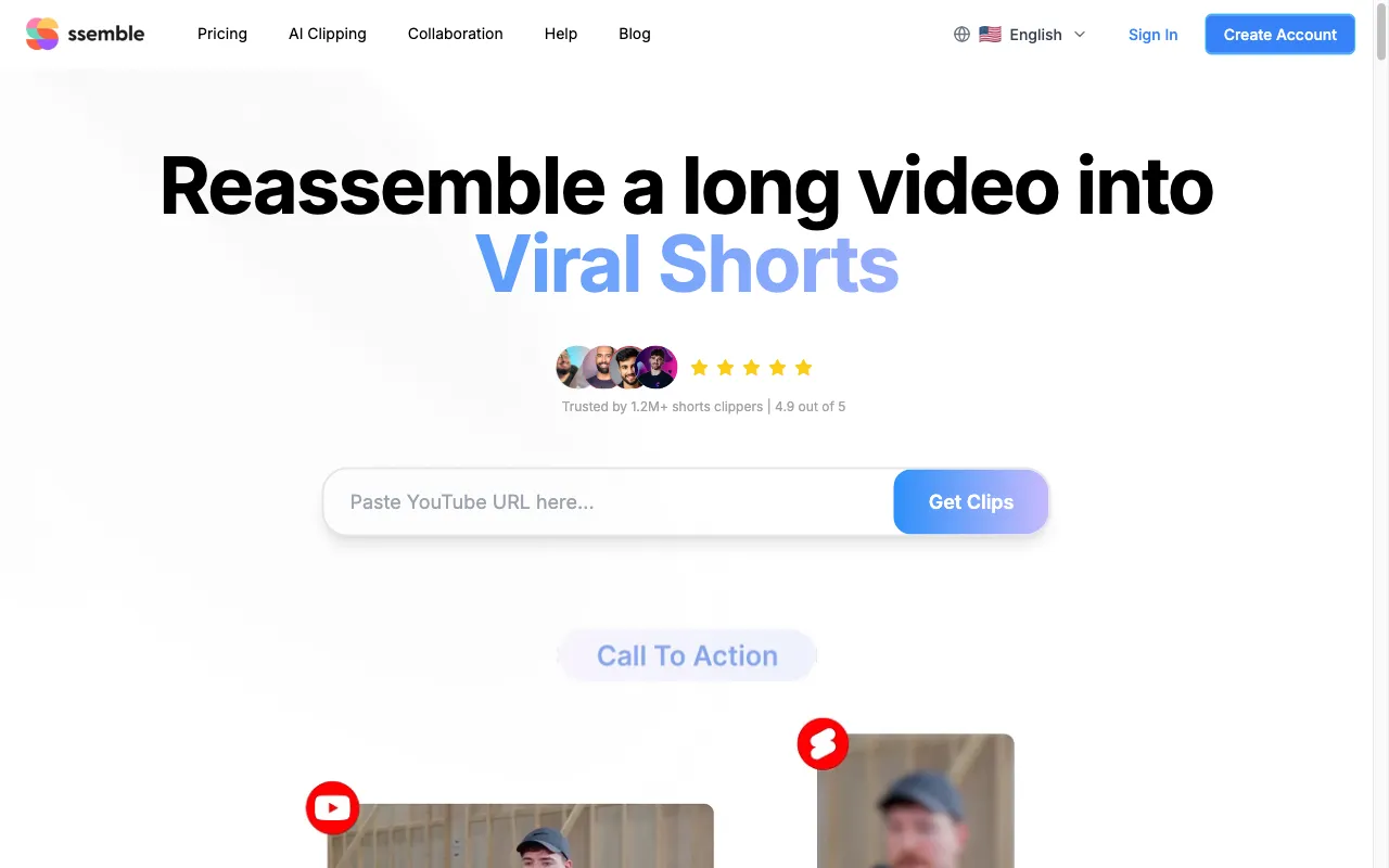 Ssemble YouTube Shorts Maker — preview screenshot