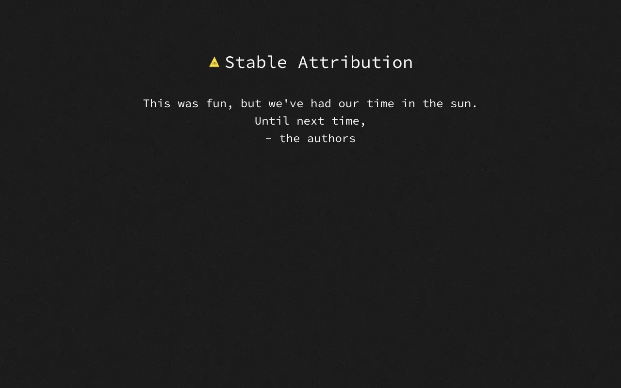 Stable Attribution — preview screenshot