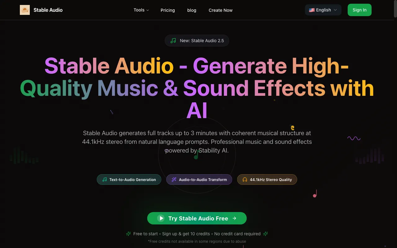 Stable Audio — preview screenshot