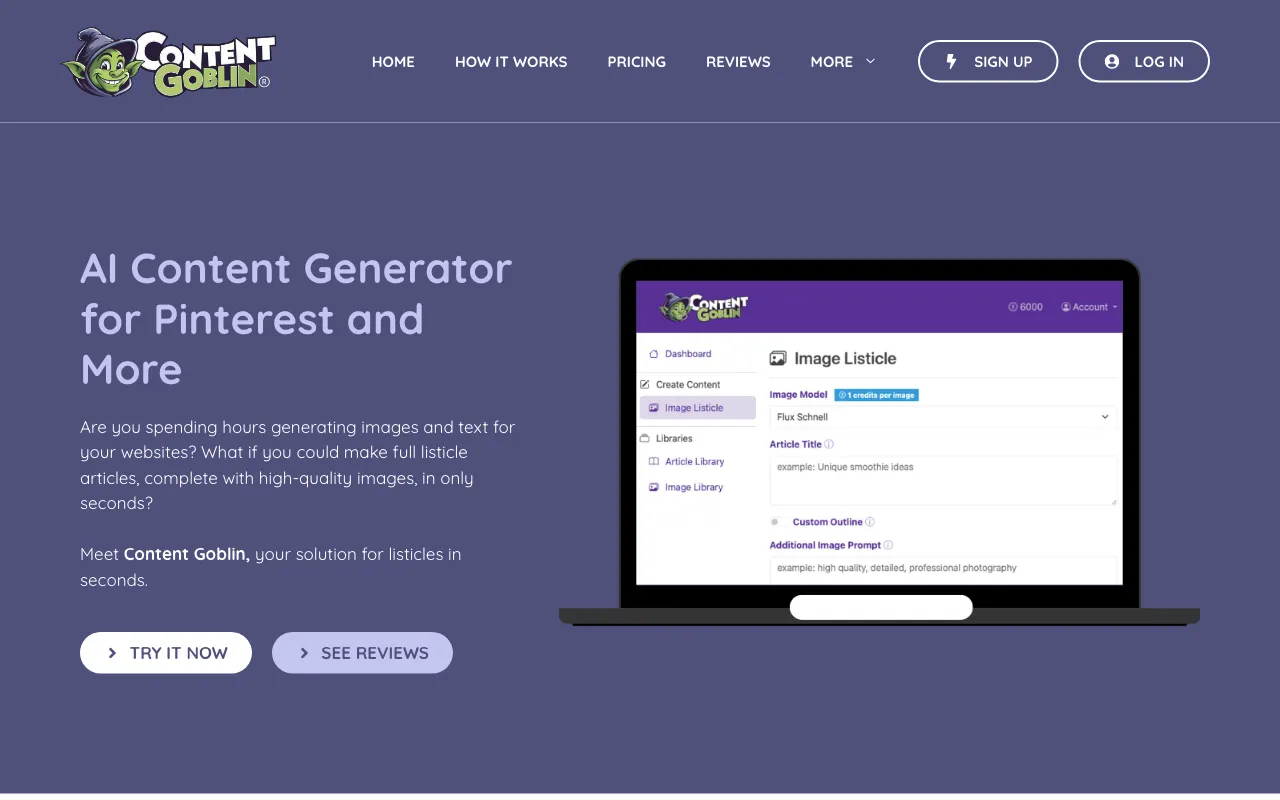 Content Goblin — preview screenshot