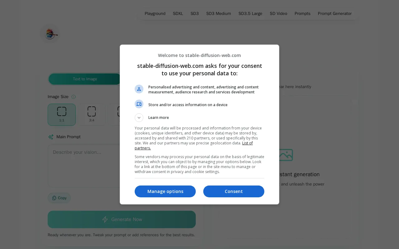 Stable Diffusion Web — preview screenshot