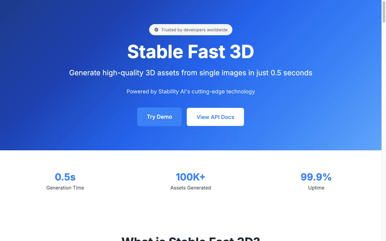 Stable Fast 3D(SF3D) — preview screenshot