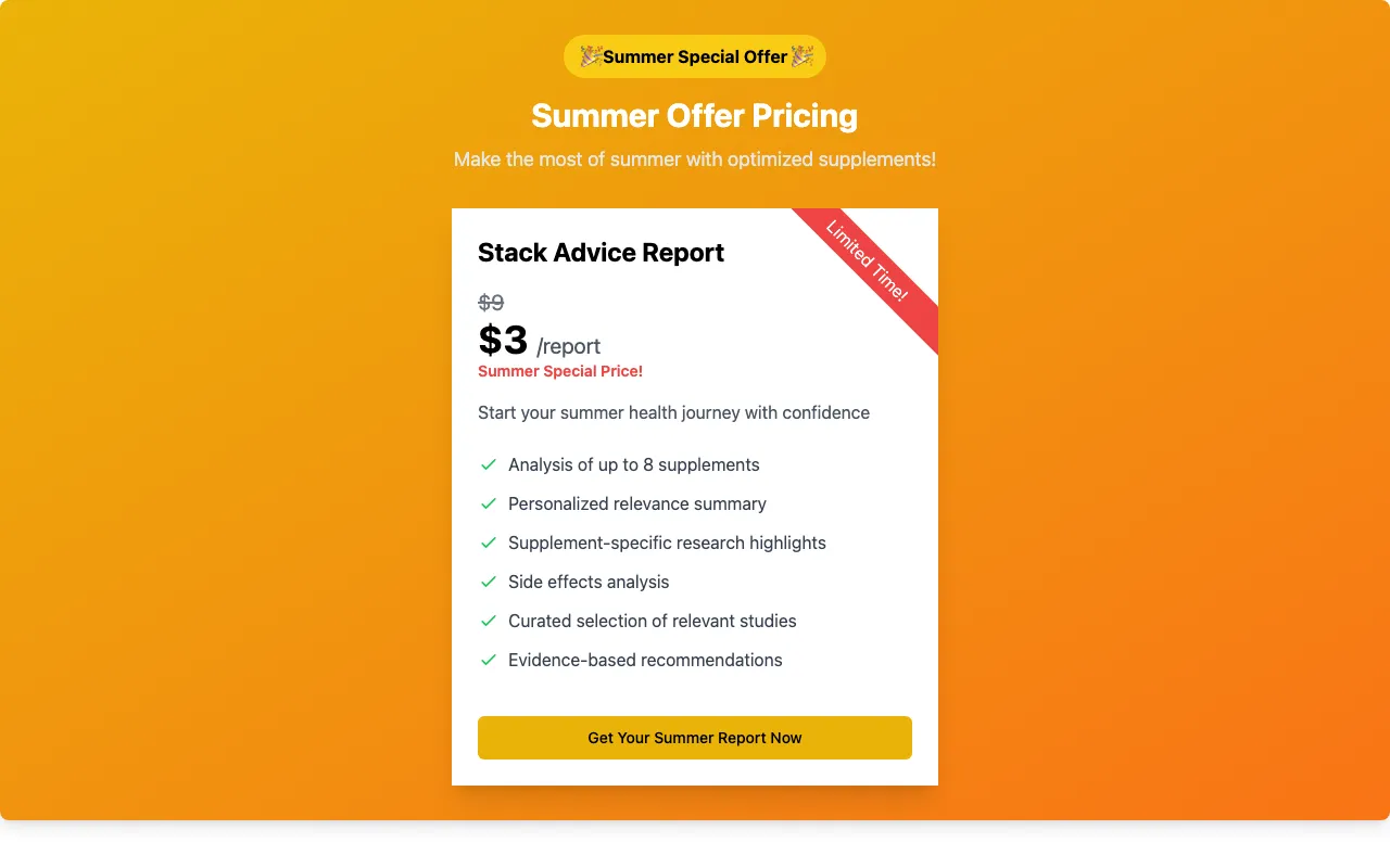 Stackadvice.app — pricing page