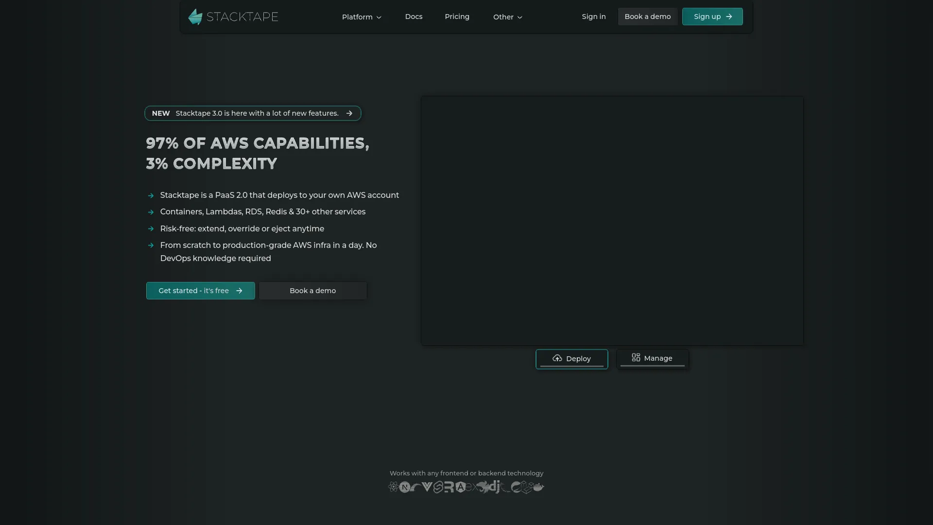 Stacktape — preview screenshot