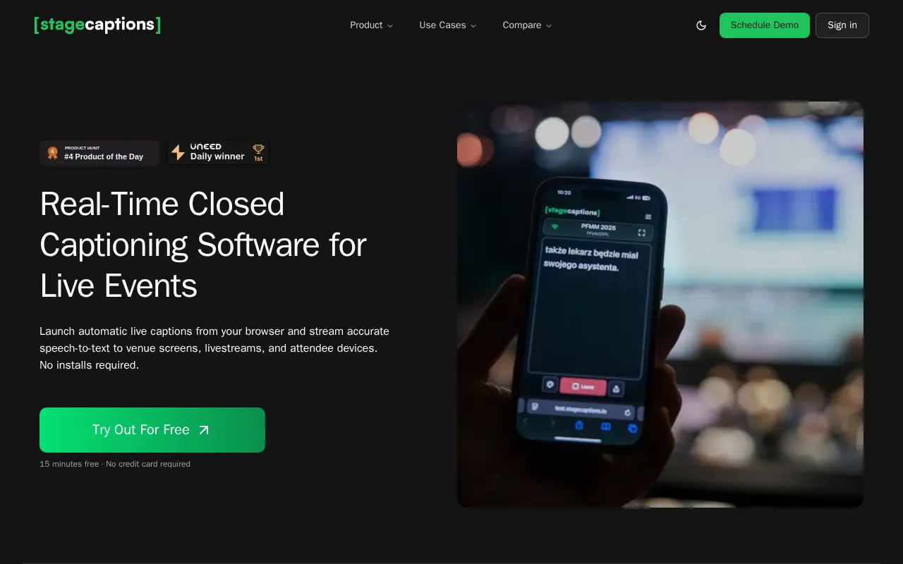 Stage Captions — preview screenshot