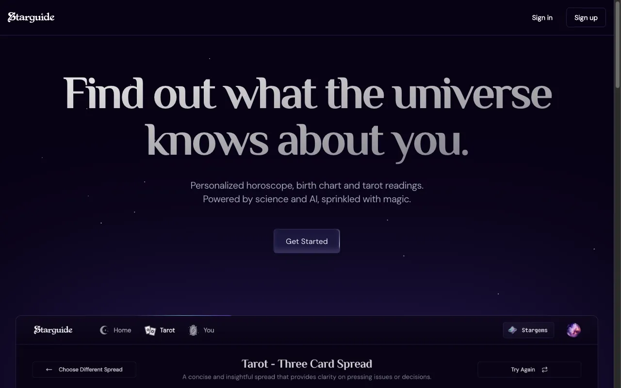 Starguide.ai — preview screenshot