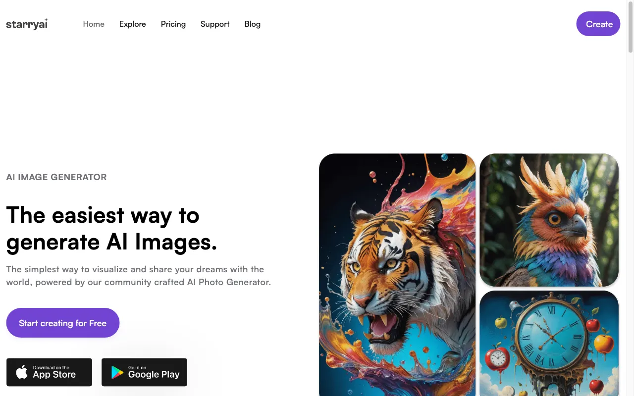 StarryAI — preview screenshot