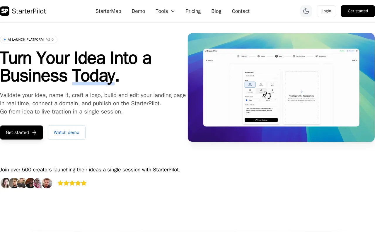 StarterPilot — preview screenshot