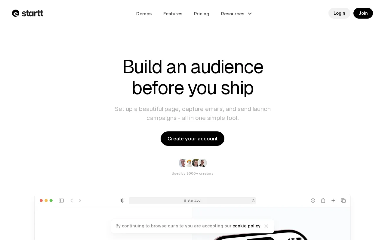 Startt — preview screenshot