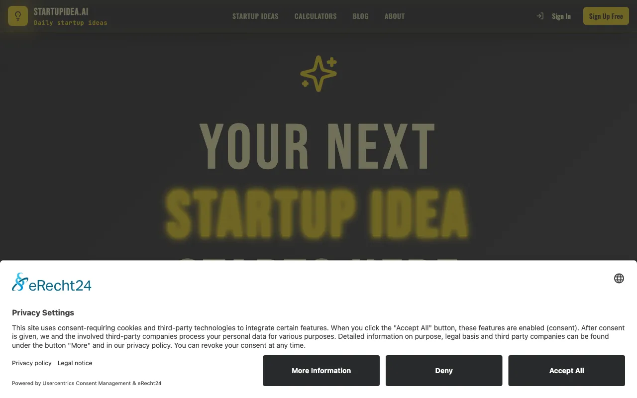 startupidea.ai — preview screenshot