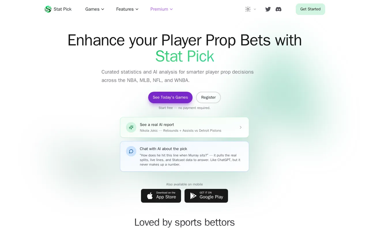 Stat Pick — preview screenshot