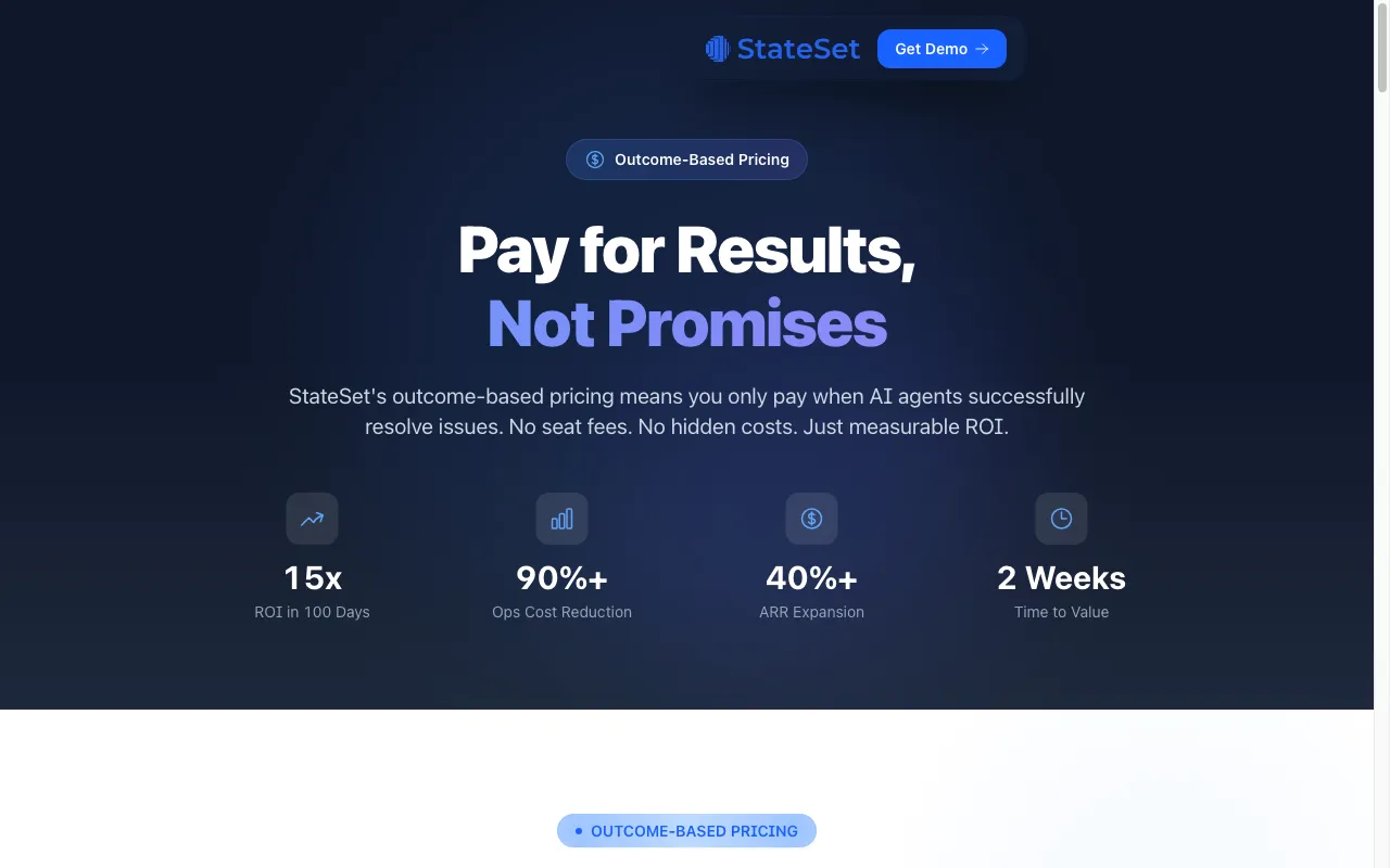 stateset.io — pricing page