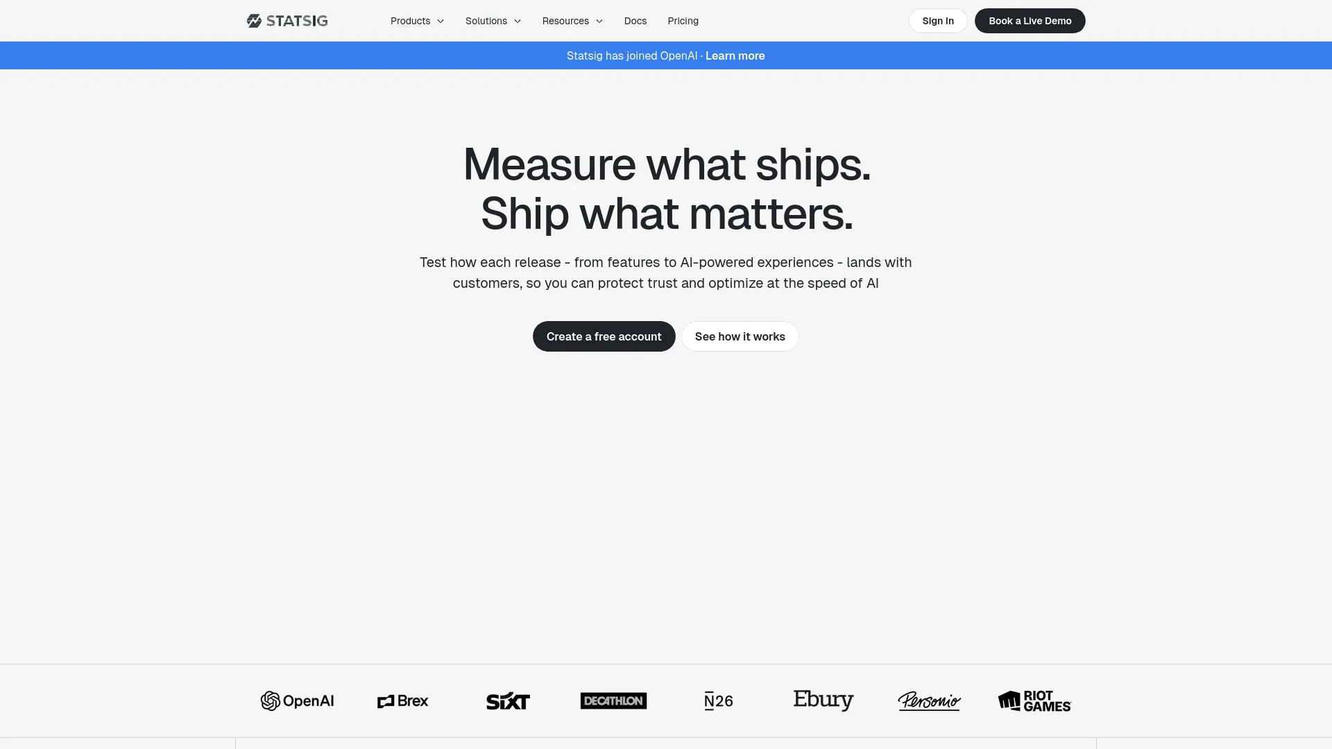 Statsig — preview screenshot