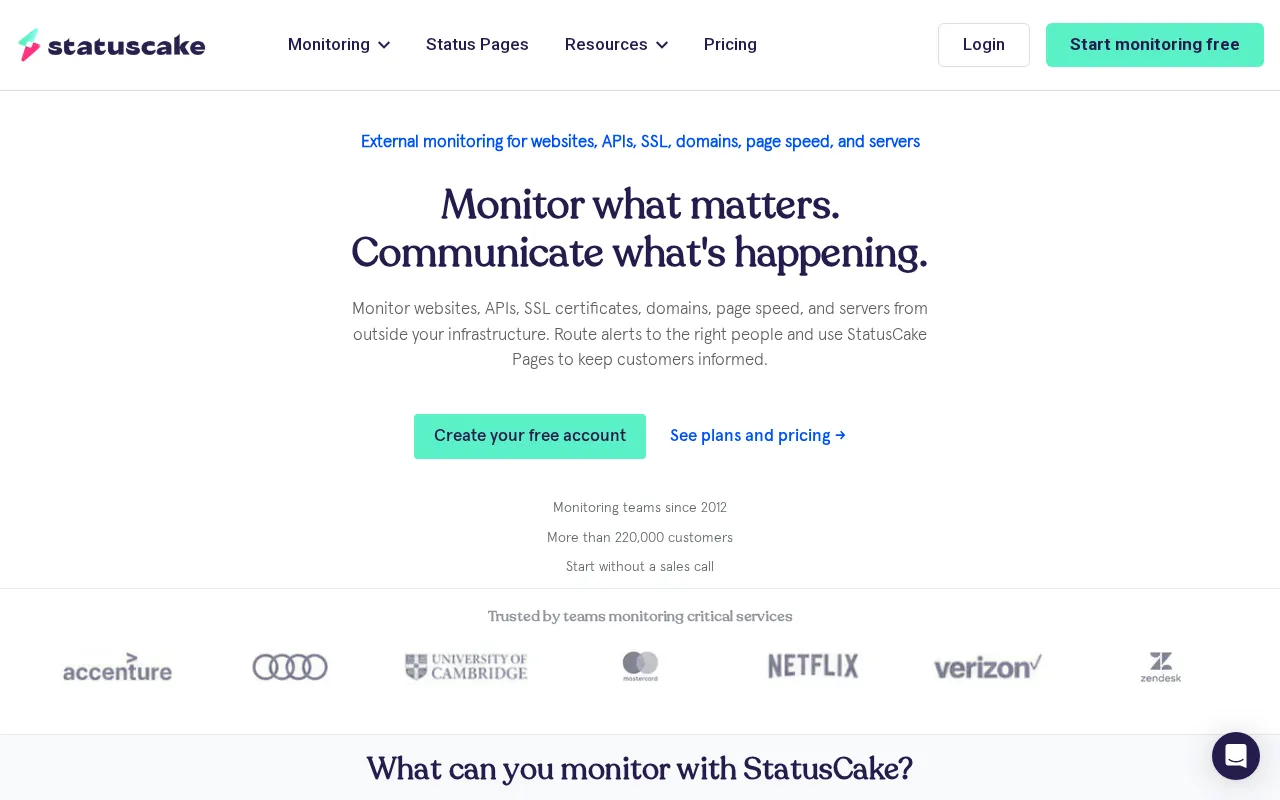 Statuscake — preview screenshot