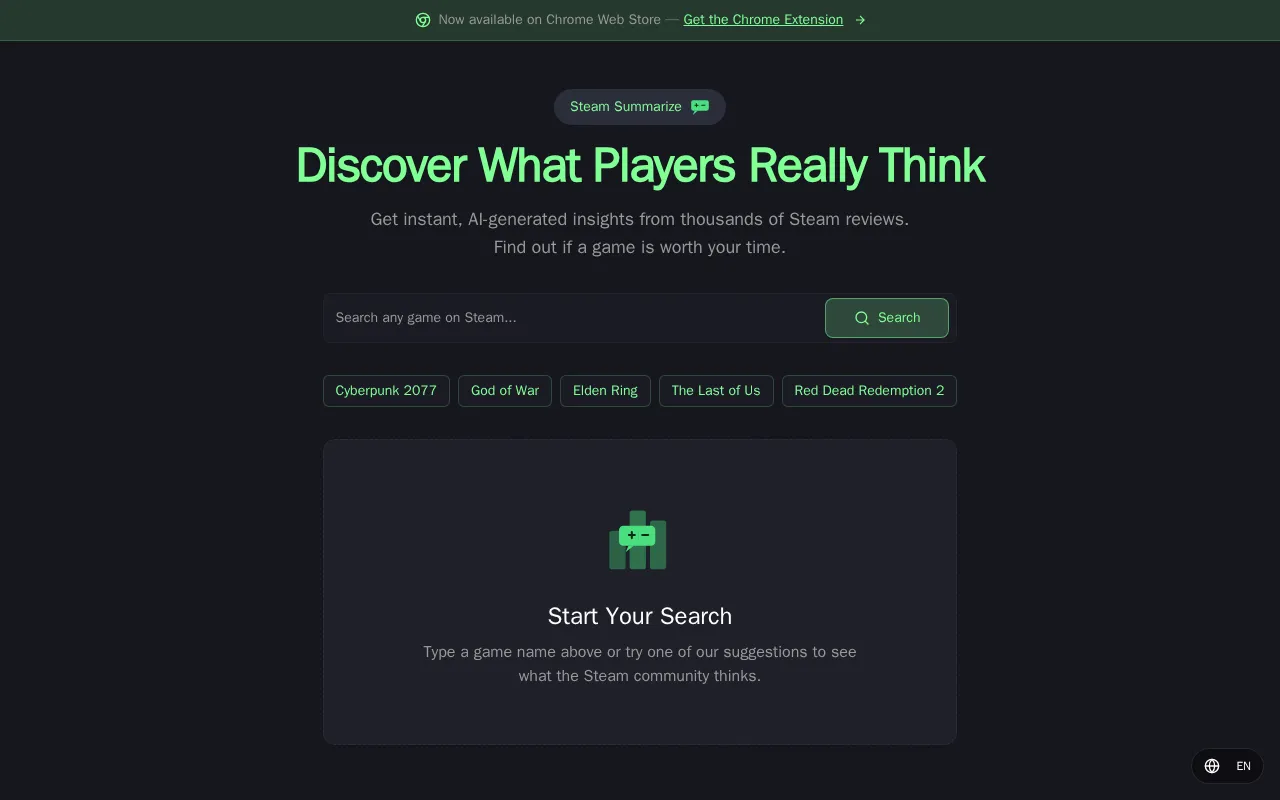 Steam Summarize — preview screenshot