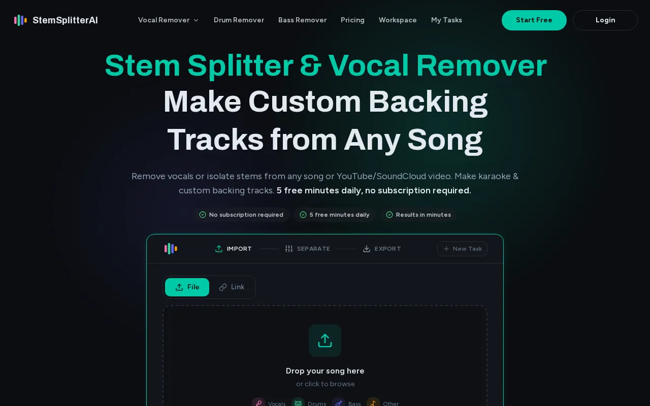 Stem Splitter — preview screenshot