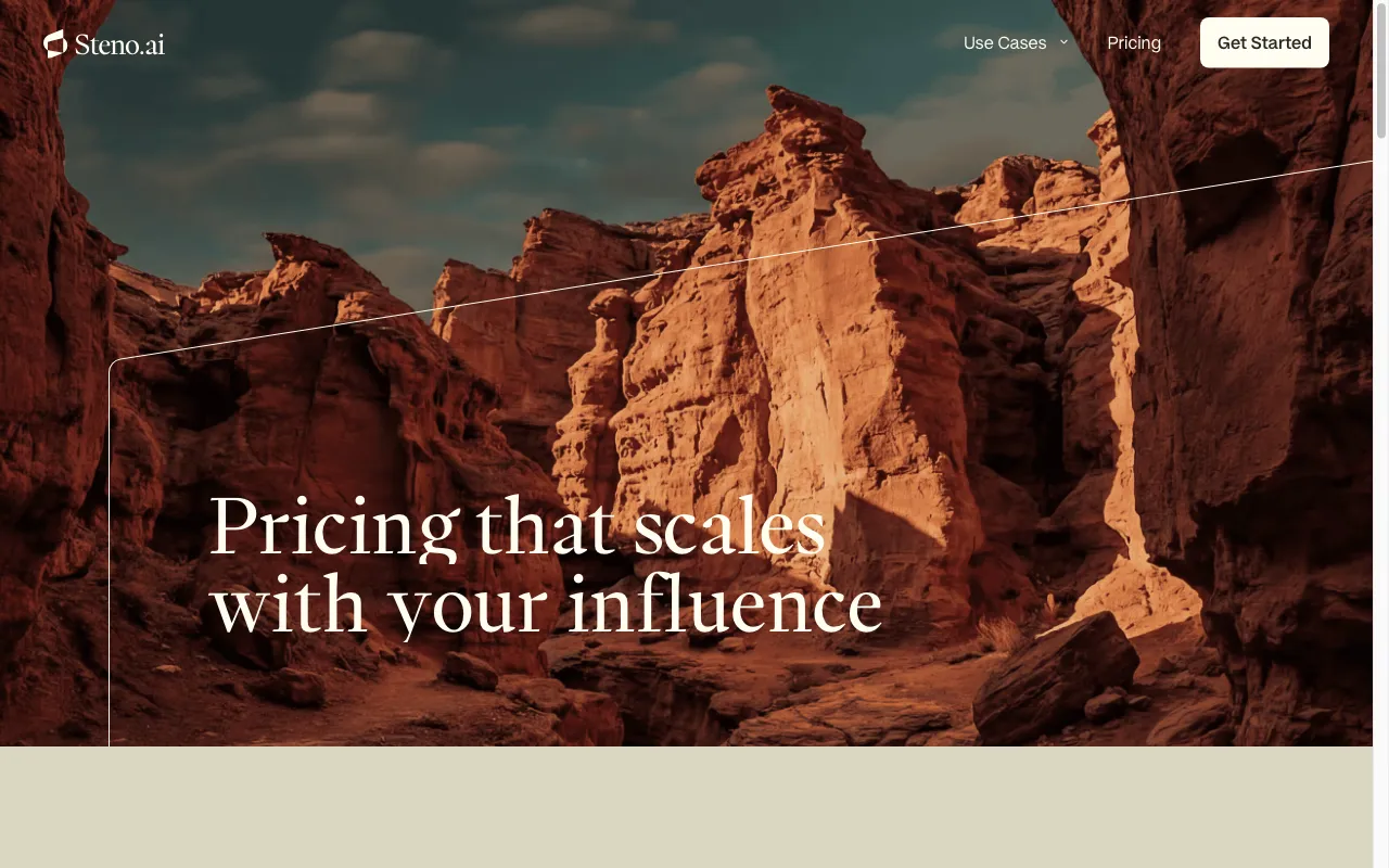Steno — pricing page
