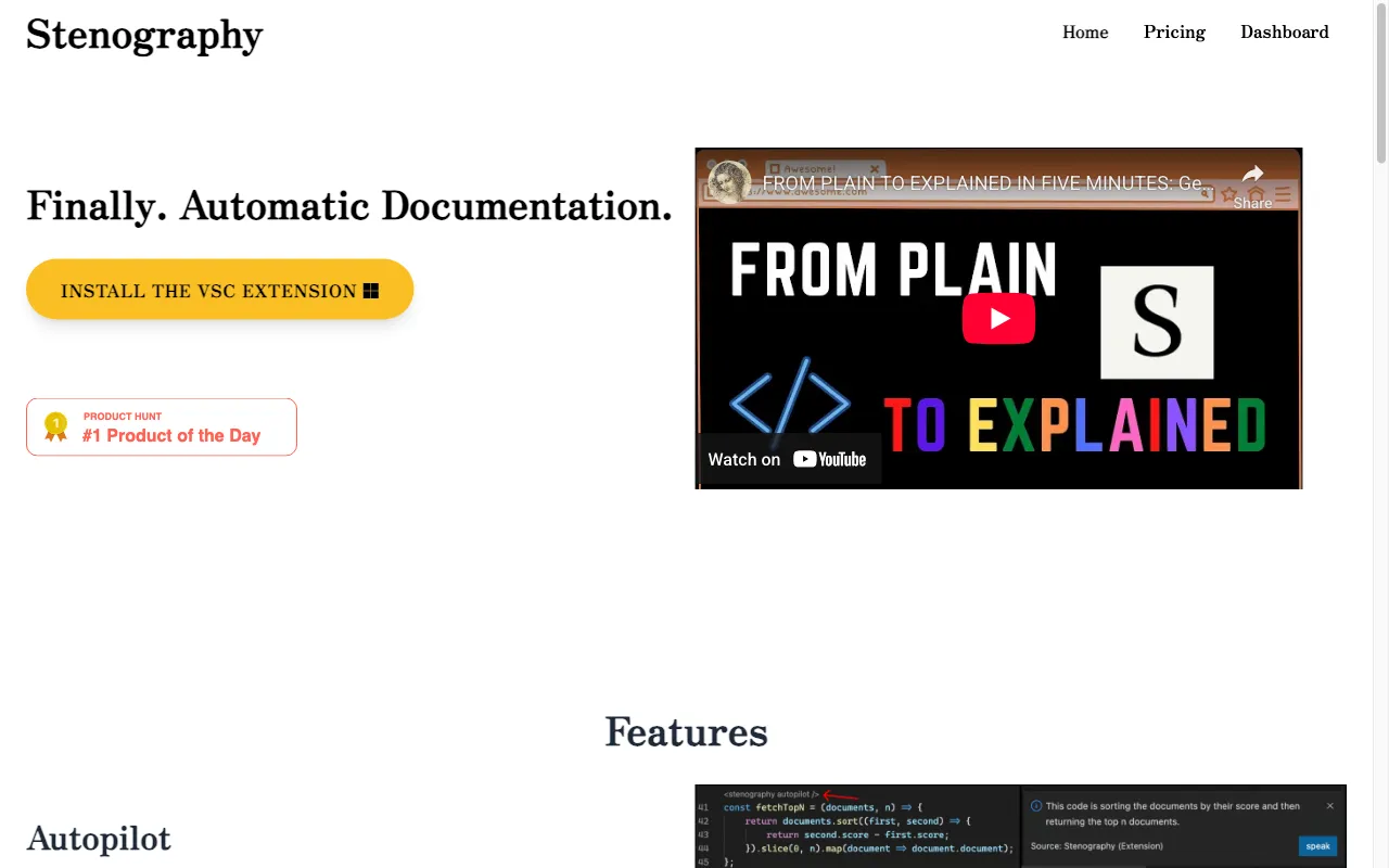 Stenography — preview screenshot