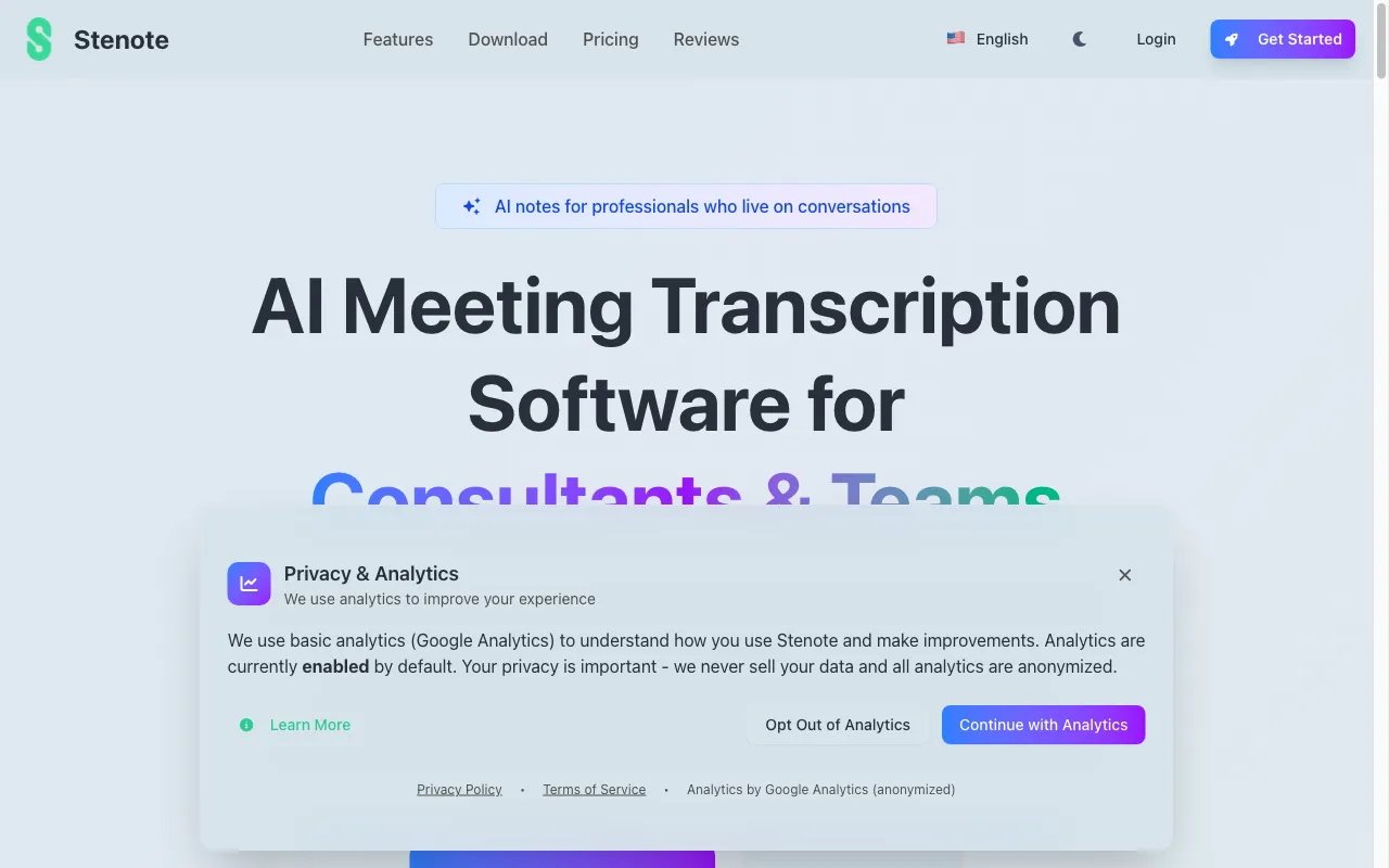 Stenote — preview screenshot
