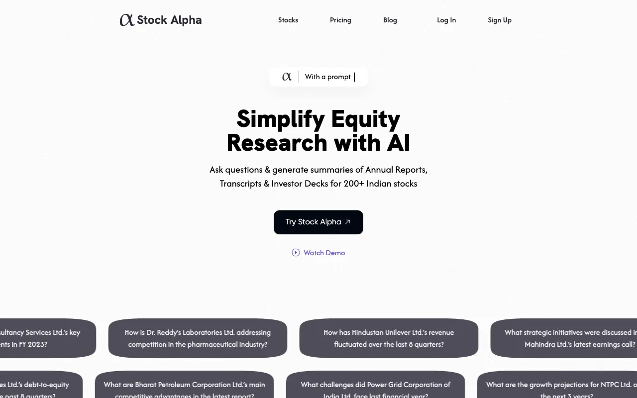 Stock Alpha — preview screenshot