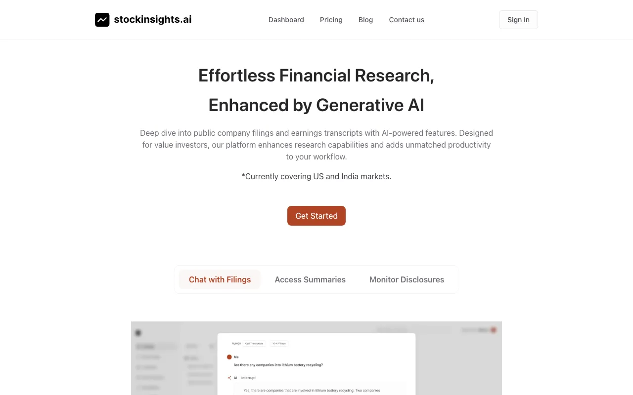 StockInsights AI — preview screenshot
