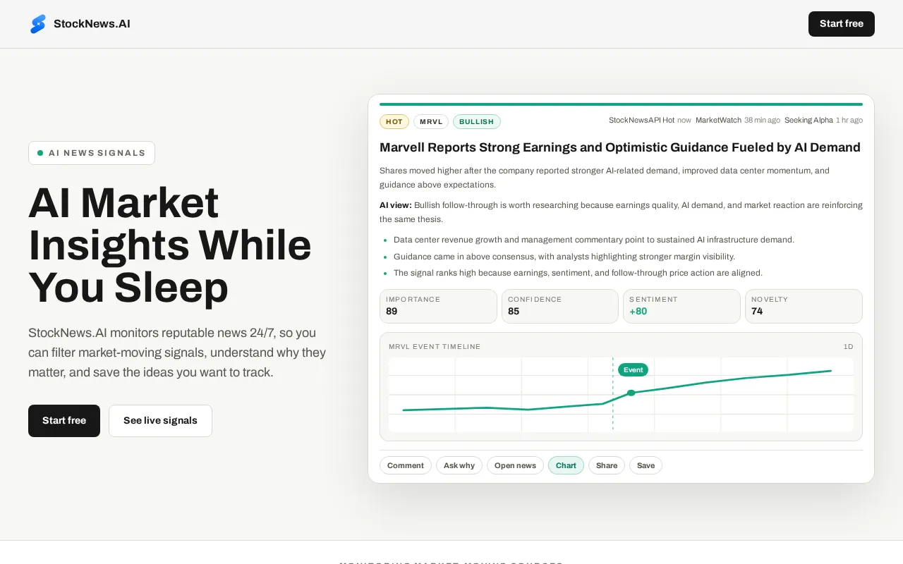 StockNewsAI — preview screenshot
