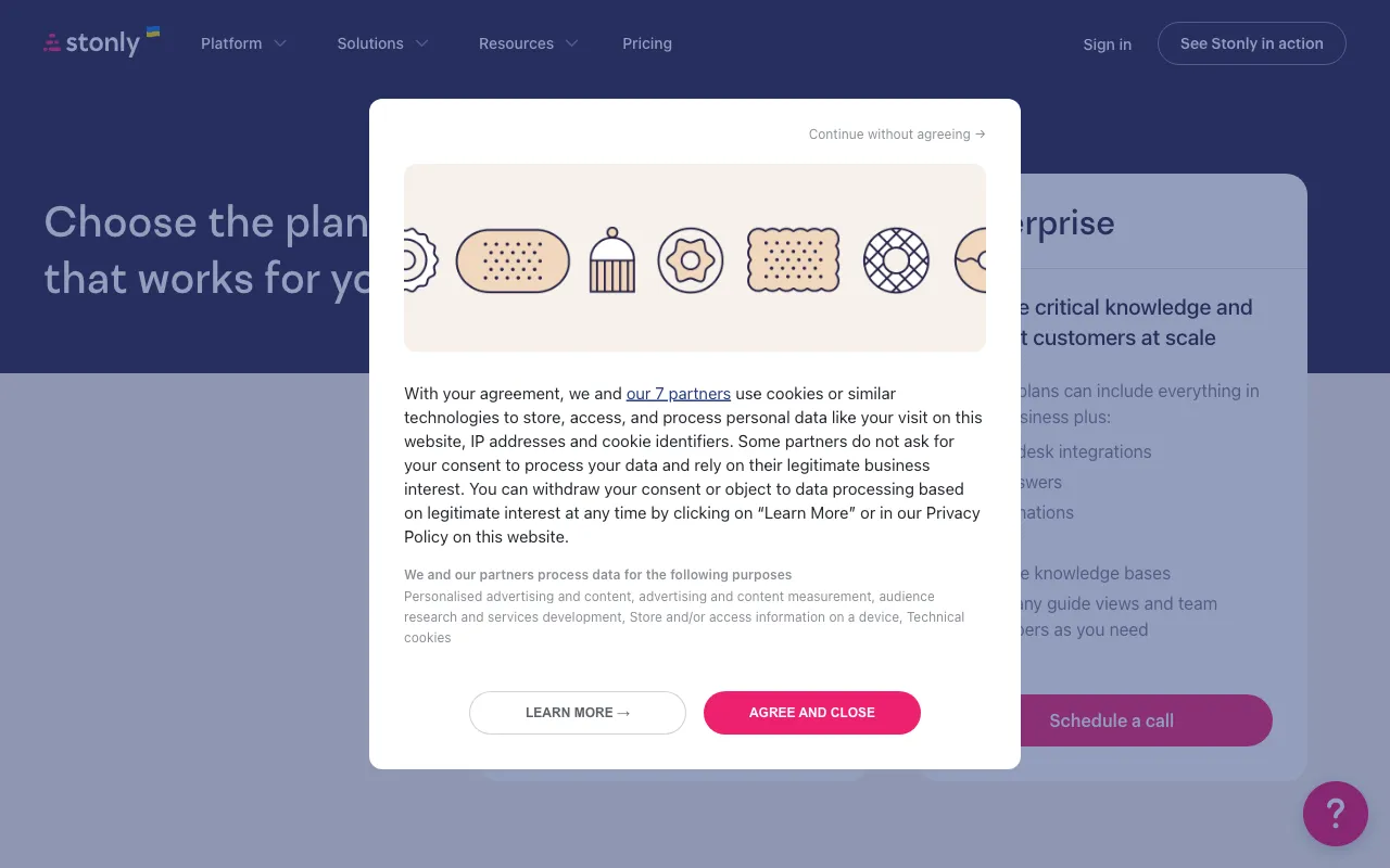 Stonly — pricing page