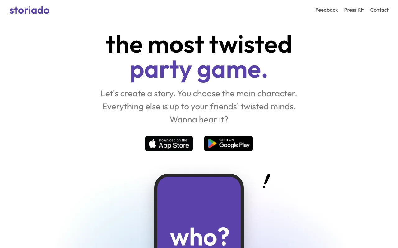 Storiado — preview screenshot
