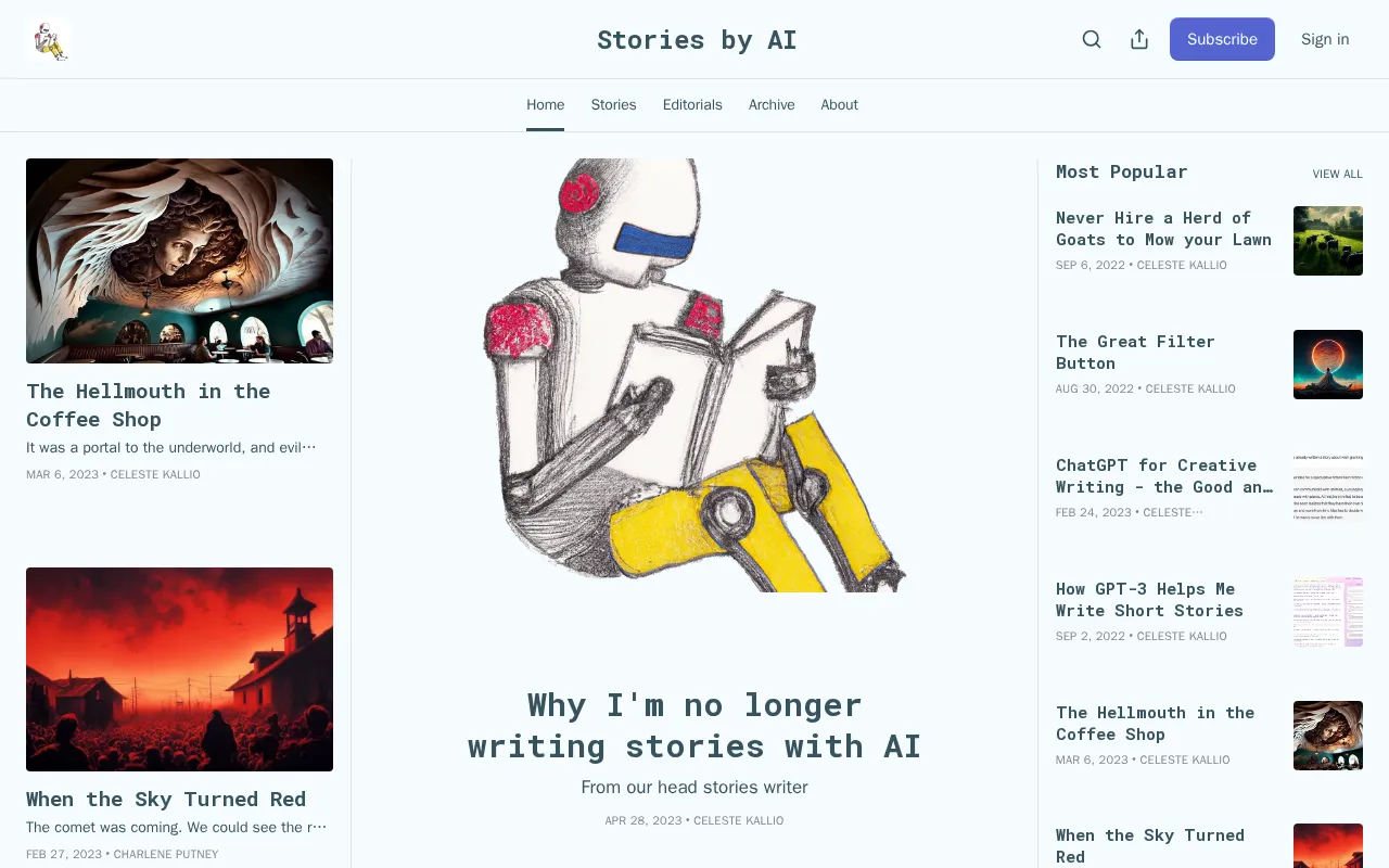 Stories by AI — preview screenshot