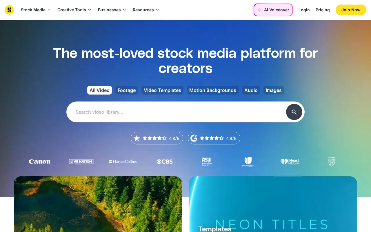 Storyblocks Video — preview screenshot