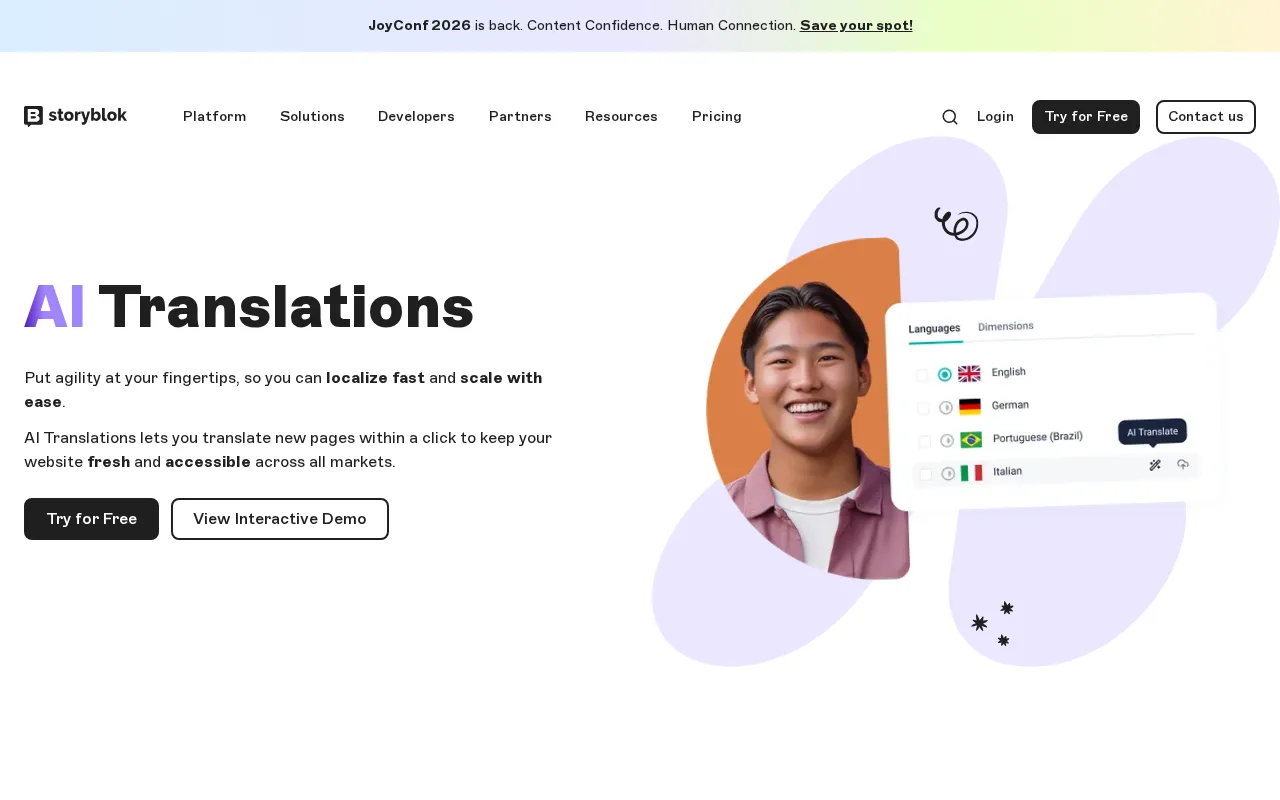 Storyblok AI Translations — preview screenshot