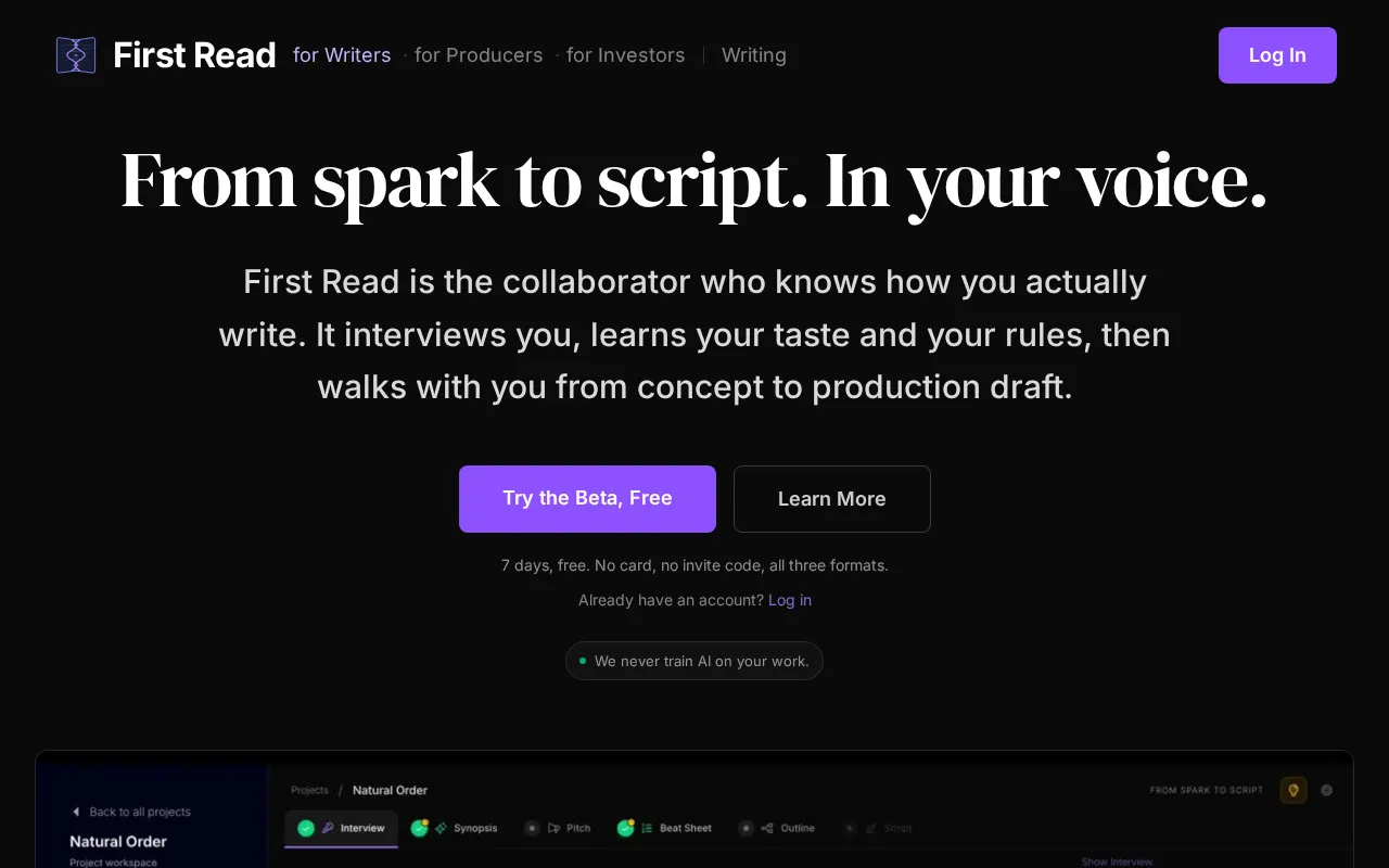 First Read — preview screenshot