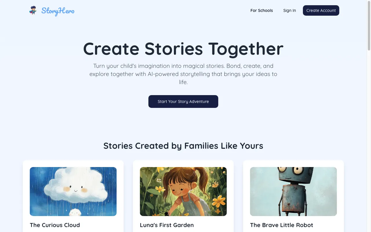 StoryHero — preview screenshot