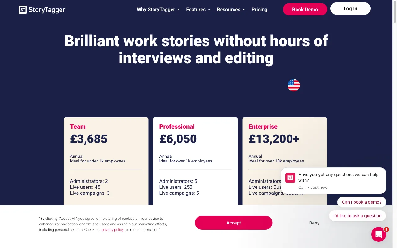 StoryTagger — pricing page