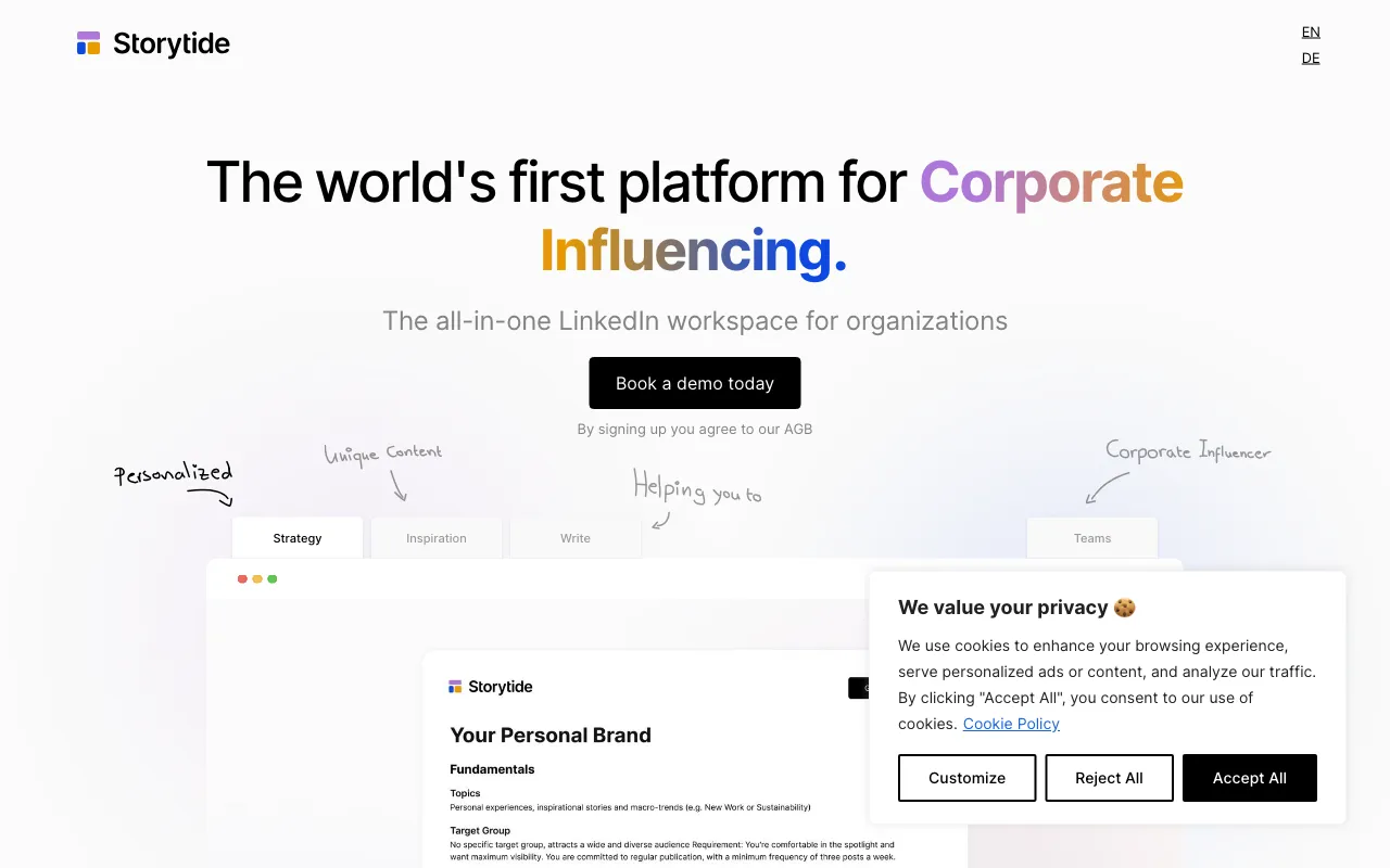 Storytide.io — preview screenshot