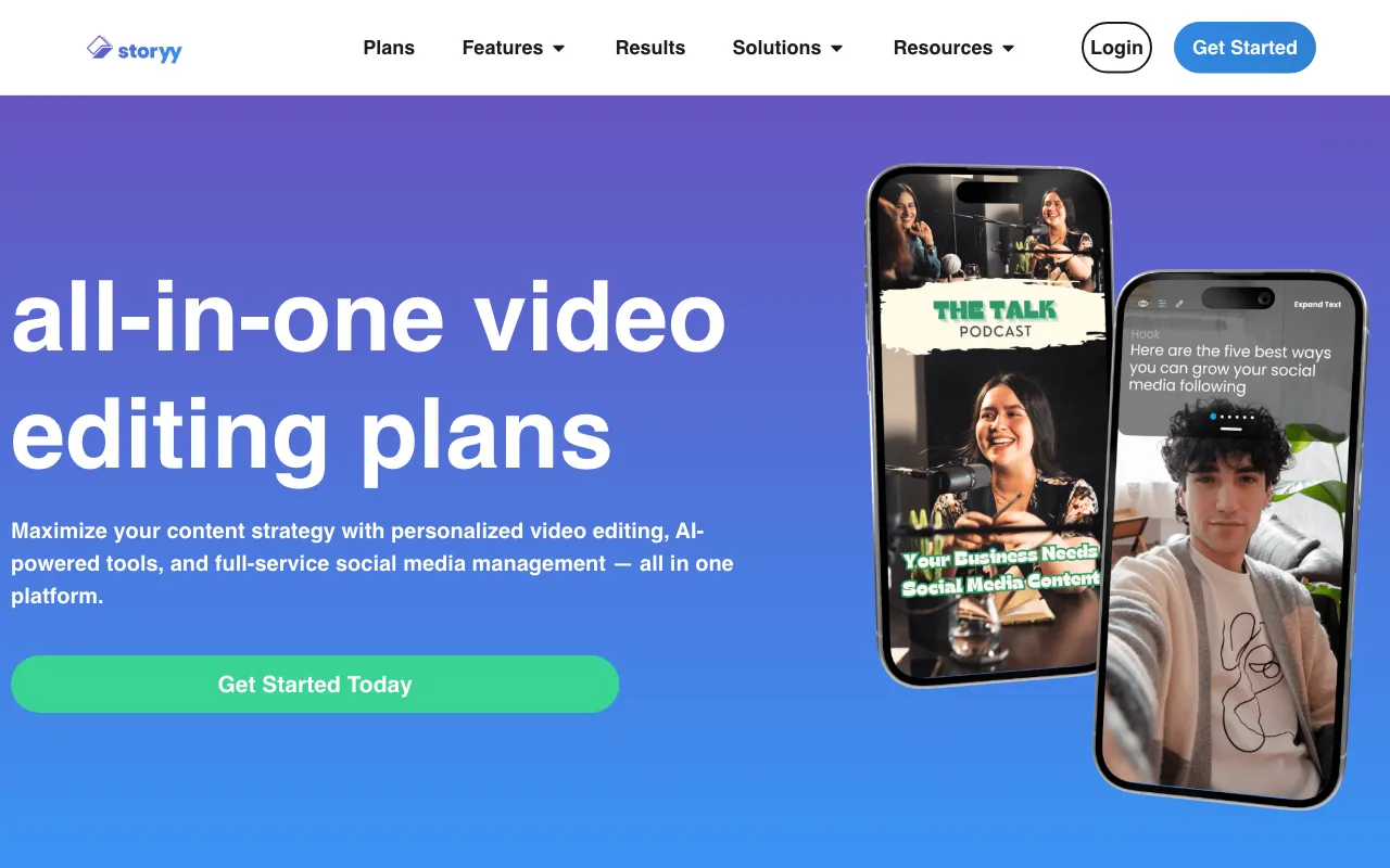 Storyy — pricing page