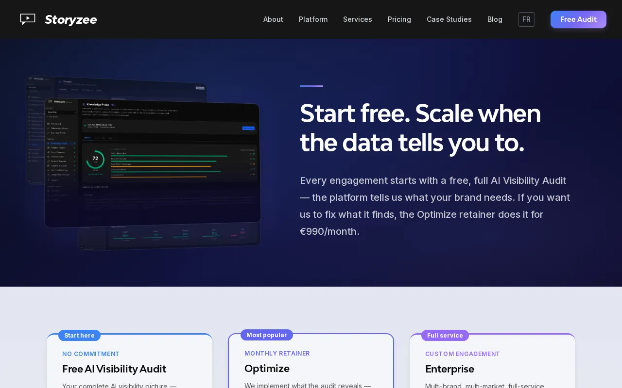 Storyzee — pricing page