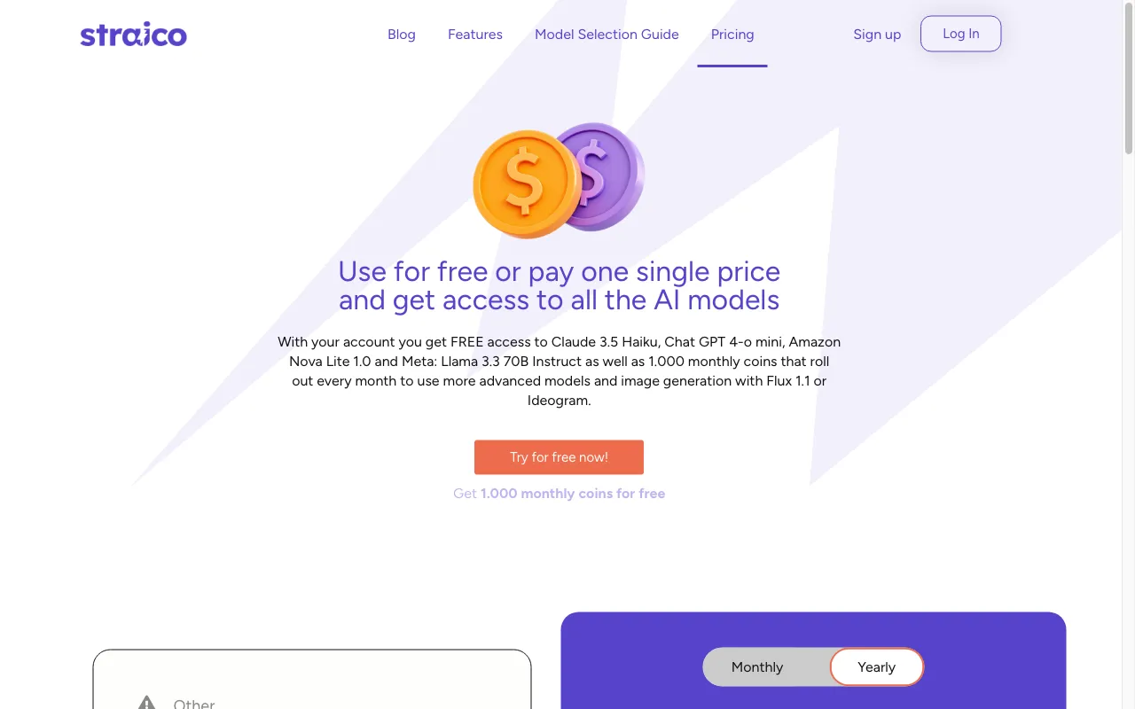 Straico — pricing page