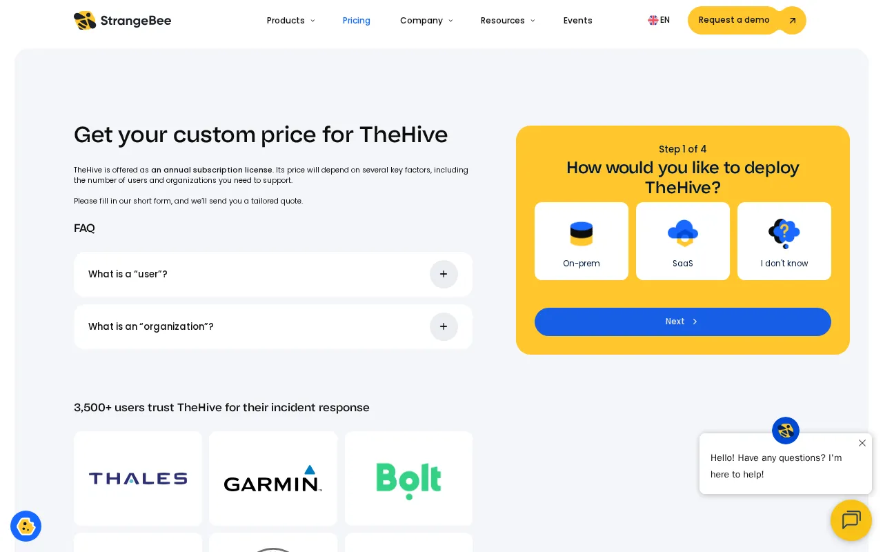 StrangeBee — pricing page