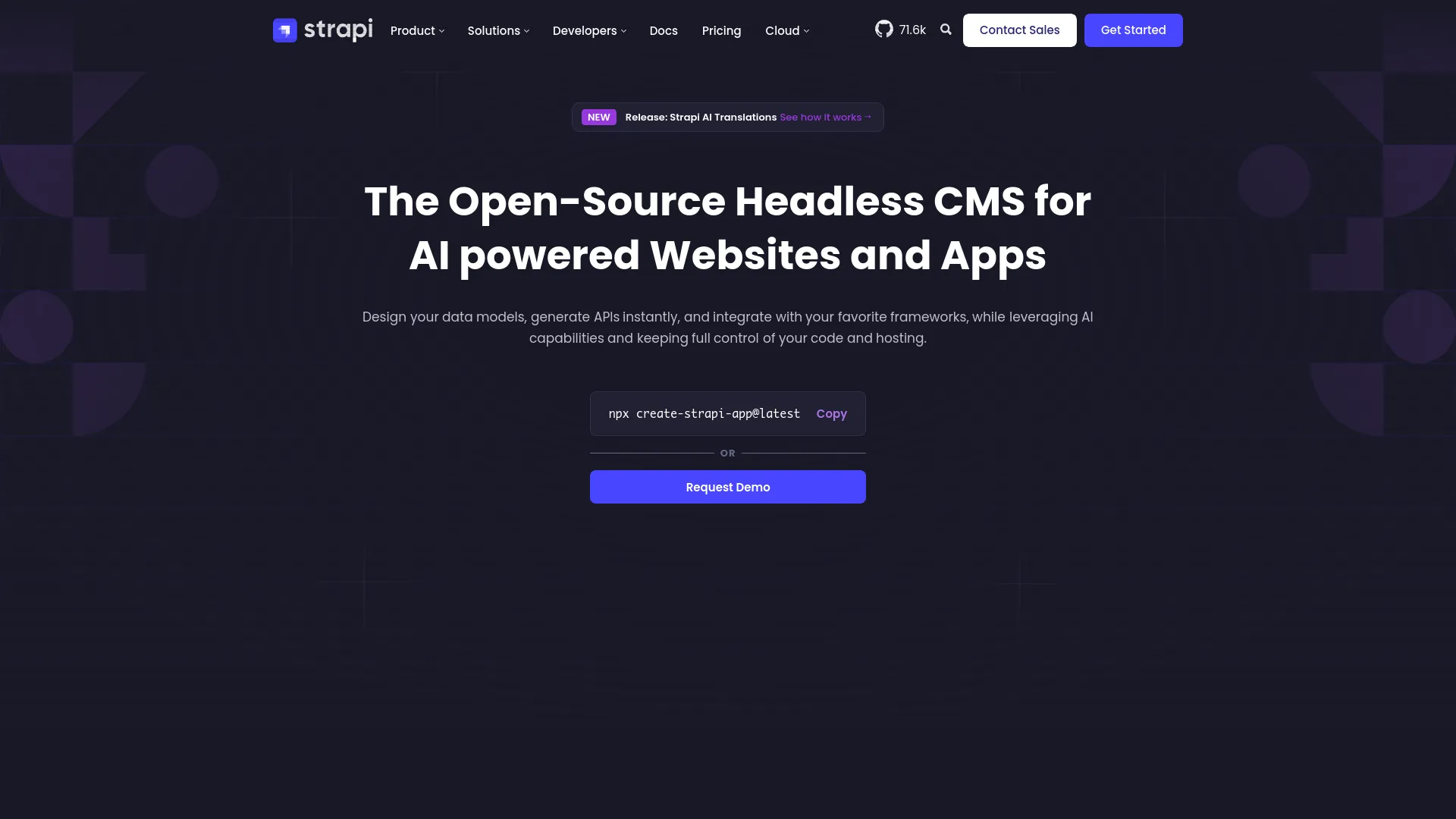 Strapi — preview screenshot